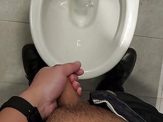 Lunch tid toalett bås sperma