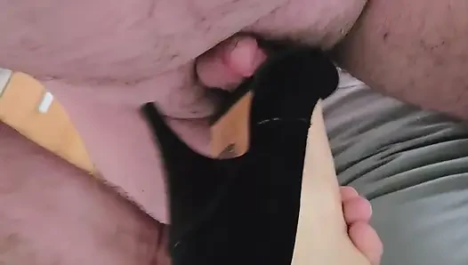 Siyah süet bufalo yuvarlak topuklu 8 cm 36