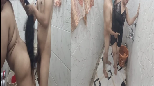 Bhabhi Ji Ne Shower Mein Mera Lund Pakad Liya  Bathroom Fuck Hindi Audio