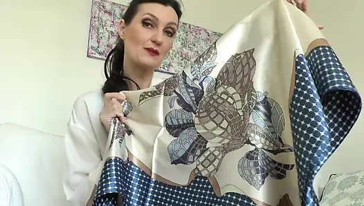 Мой новый атласный шарф заставляет тебя хотеть кончить и слабеть, шарф, инструкция по дрочке, леди Виктория Валенте