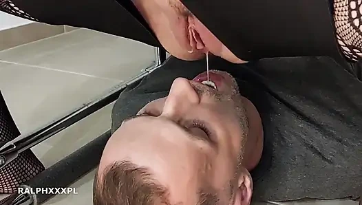 Zusammenstellung Cuckold Creampie Cleanup Facesitting Essen, Sperma Füttern, Sperma-kuss