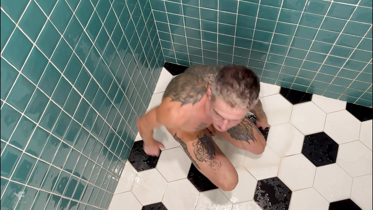 I joined him in the shower and was pleasantly surprised by his large cock