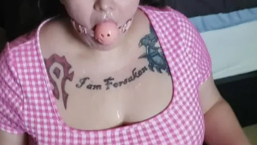 DD Sadie is Throat Fucked and Gagged with Cum Facial