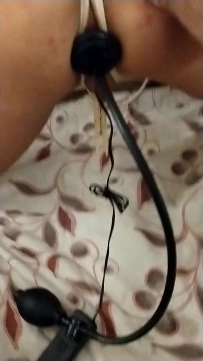 Gag, rope and plug.