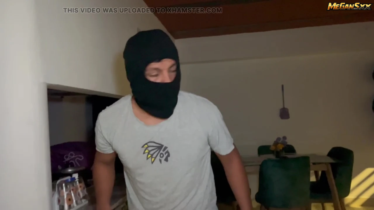 Beautiful big ass Latina is rebuked by a thief in her house.