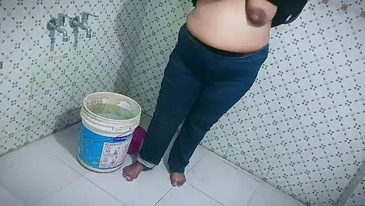 Shower in Public Toilet, Look How Big Is My Tits, Ass & Pussy