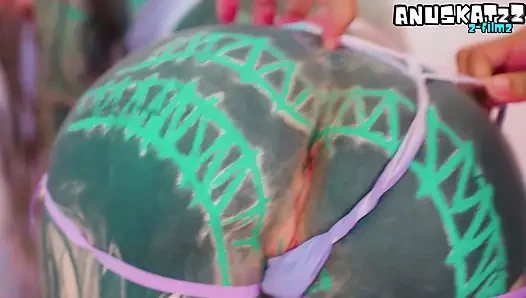 Tattooed Slut Takes Massive BBC Balls-Deep in Ass, ATM, Gagging Deepthroat Thick Facial