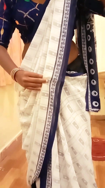 Desi Tamil Wife Renu Panties Body Show & Slow Saree Dressing Tease for Secret Bestie! Indianhotwifex