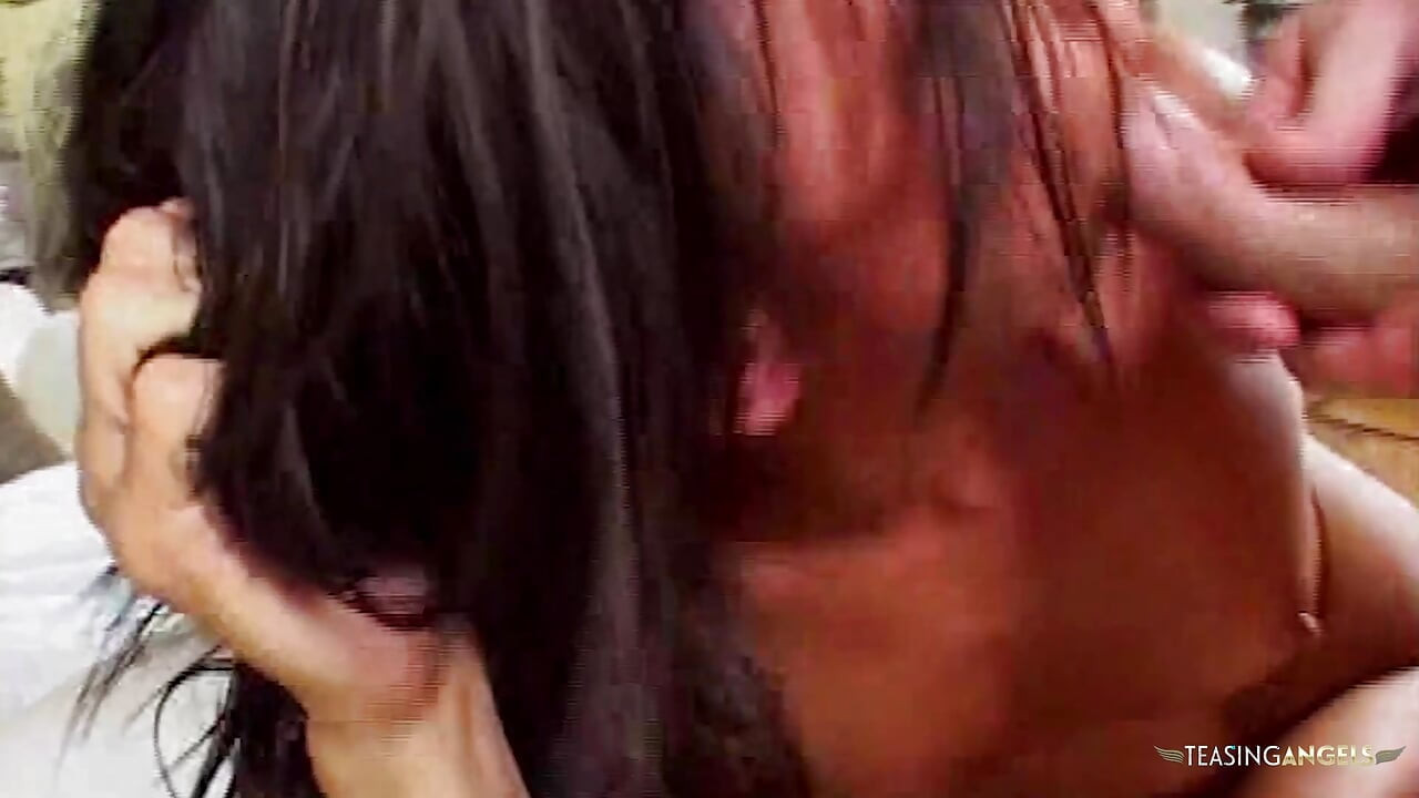Intense double penetration for petite Asian woman with little breasts