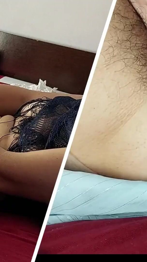 Horny mom undresses and masturbates with moans. Naughty sexy milf tries on naked clothes. | Clip 3