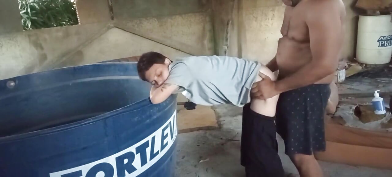 Fucking the Ass of the Shoe on the Terrace 100% Anal
