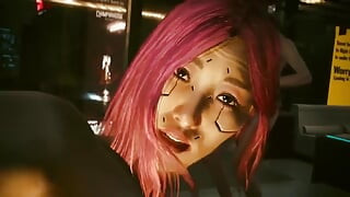 Cyberpunk 2077 seks u troje sa Panamom i Judy, Songbird i Aurore Cassel i Rita Wheeler
