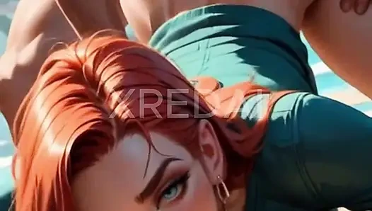 RUIVA ПРИНИМАЕТ FORTE СЗАДИ, ВИДЕО ИИ-ГЕНЕРАЦИИ, СГЕНЕРИРОВАННОЕ ИИ