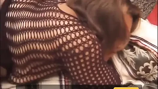 Big black tattooed chubby on the big black cock