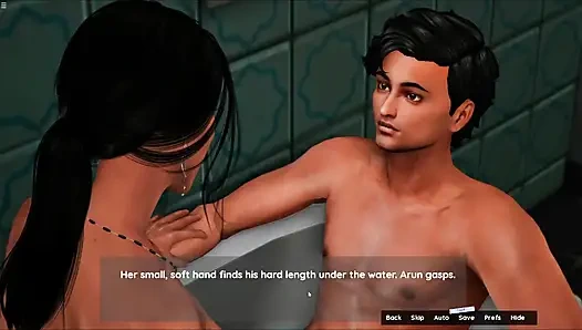 Indian Cheating Stepmom Washing Stepson Cock In Bathroom