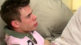 Sexy abs stud Callum moans from pleasure while jerking solo