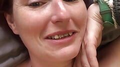 Sexy mom tries to keep her moaning down so she isn't caught again