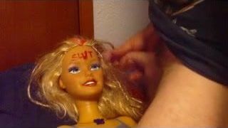 Barbie the slut gets a facial.