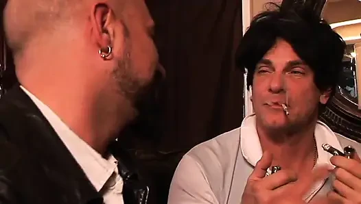 Sexy brunette with short hair doggystyle screwed