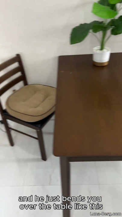 Jealous Husband Caught His Wife and Hard Fucked on the Table,ripping Her Clothes