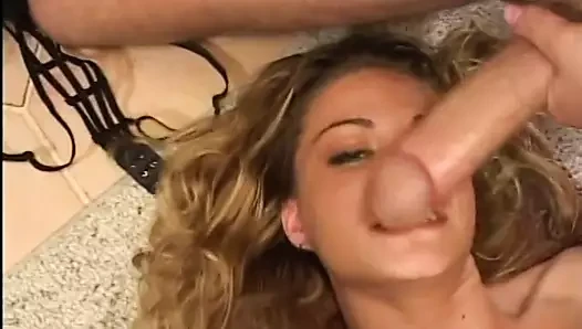 Sexy teen gets deep anal drilling from two huge dicks