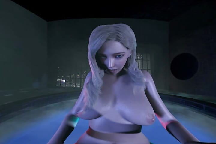 (VR180 SBS) Hotel Pool Date with Victoria (Lap Dance Sex)