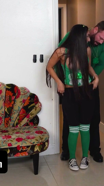 Mischievous Little Babe Madison Is Celebrating St. Patrick’s Day With Her Boyfriend - TeamSkeet | Clip 2