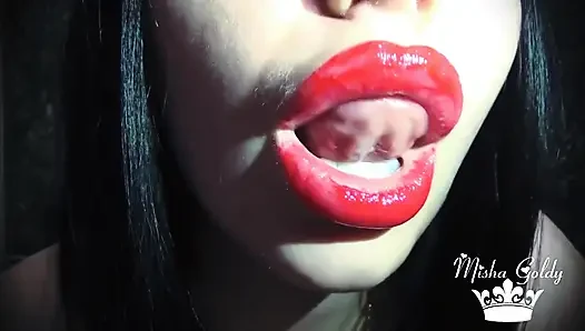 Riesige sexy rote lippen