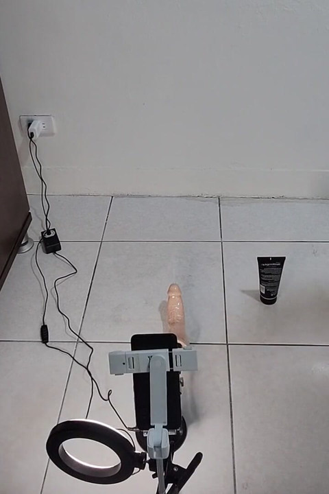 Sissy Yahui Fuck with Dildo Machine and Cum