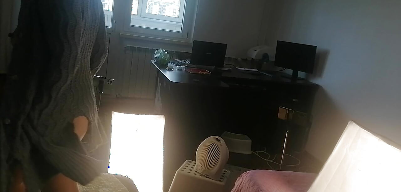 Sexy woman with hairy dancing naked. Woman with hairy, big, big ass. Amateur milf massages herself with a vibrator