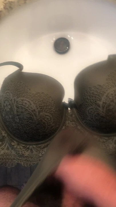 Jerking off with wife matching bra and panty from Victoria s