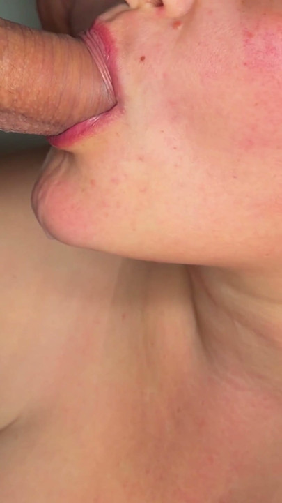 Sensual close-up blowjob. Mouth full of cum 4k | Clip 1