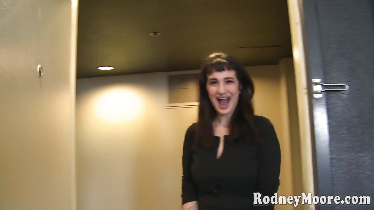 Huge tits Arabelle Raphael licks cum off of her tits