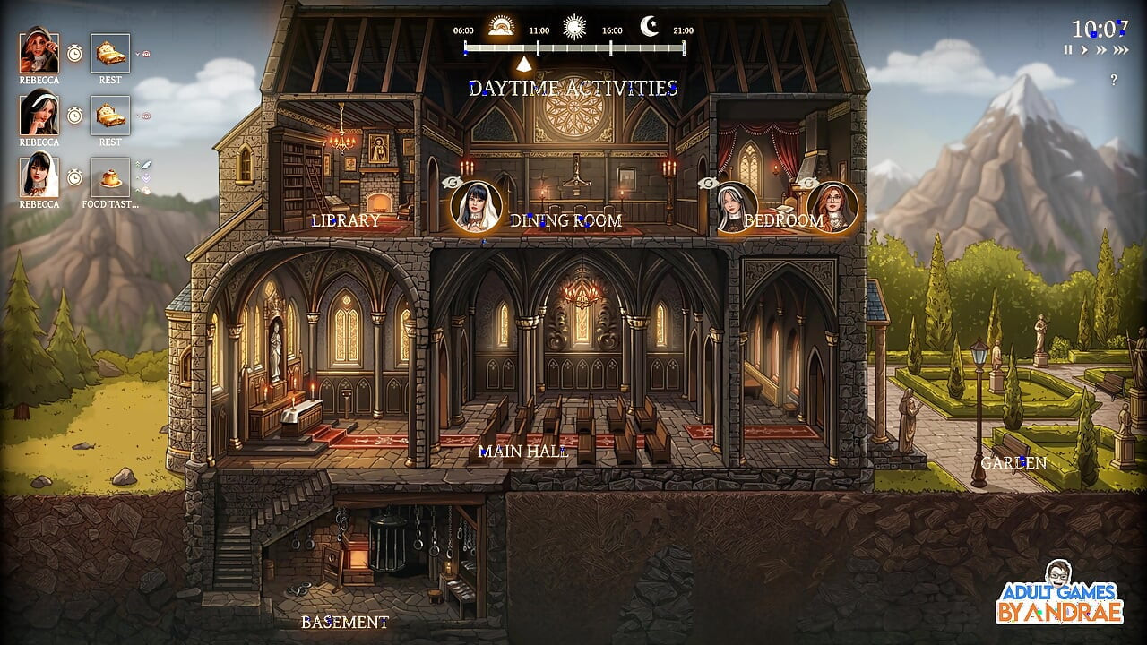 Stepsisters in Sin Gameplay Part 14 - Rebecca Holds the Key Inside Her Pussy