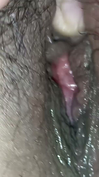 I shove my butt plug up my ass while massaging my clit from my fat pussy | Clip 1
