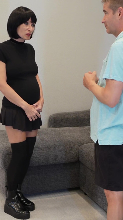 Pregnant Emo Girl Lost Job To AI But Knows How To Get It Back - GOTH ADVENTURES E09 - MILF STELLA | Clip 1