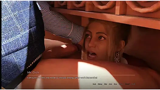 The Spellbook - gameplay - permainan peran - tante seksi nyepong kontol di bawah meja sama bosnya