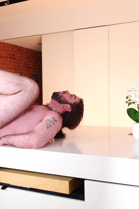 Bear films mature Marc Angelo breeds young bear Jeremy Feist