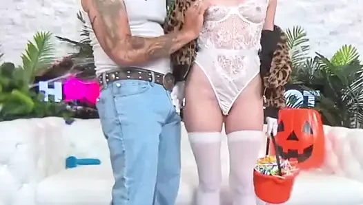 Tess Thompson Sucks Bryan Gozzling's Cock Deep While Gagging!