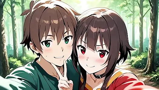 Ormanda seks yürüyüşü megumin ve kazuma ai adaptasyon konosuba'da
