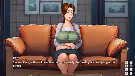 Taffy Tales: возбужденную зрелую милфу застукали за долбежкой ее киски на диване - эпизод 19
