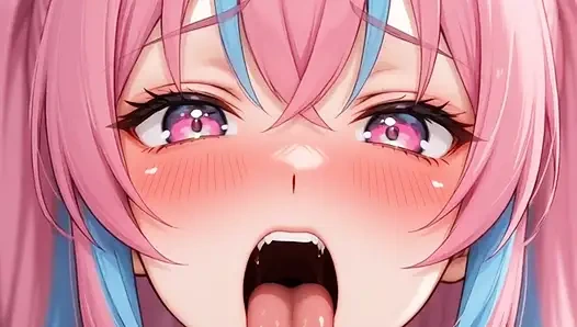 Pink haarige Anime hentai Stieftochter möchte von stiefpapa gefickt werden