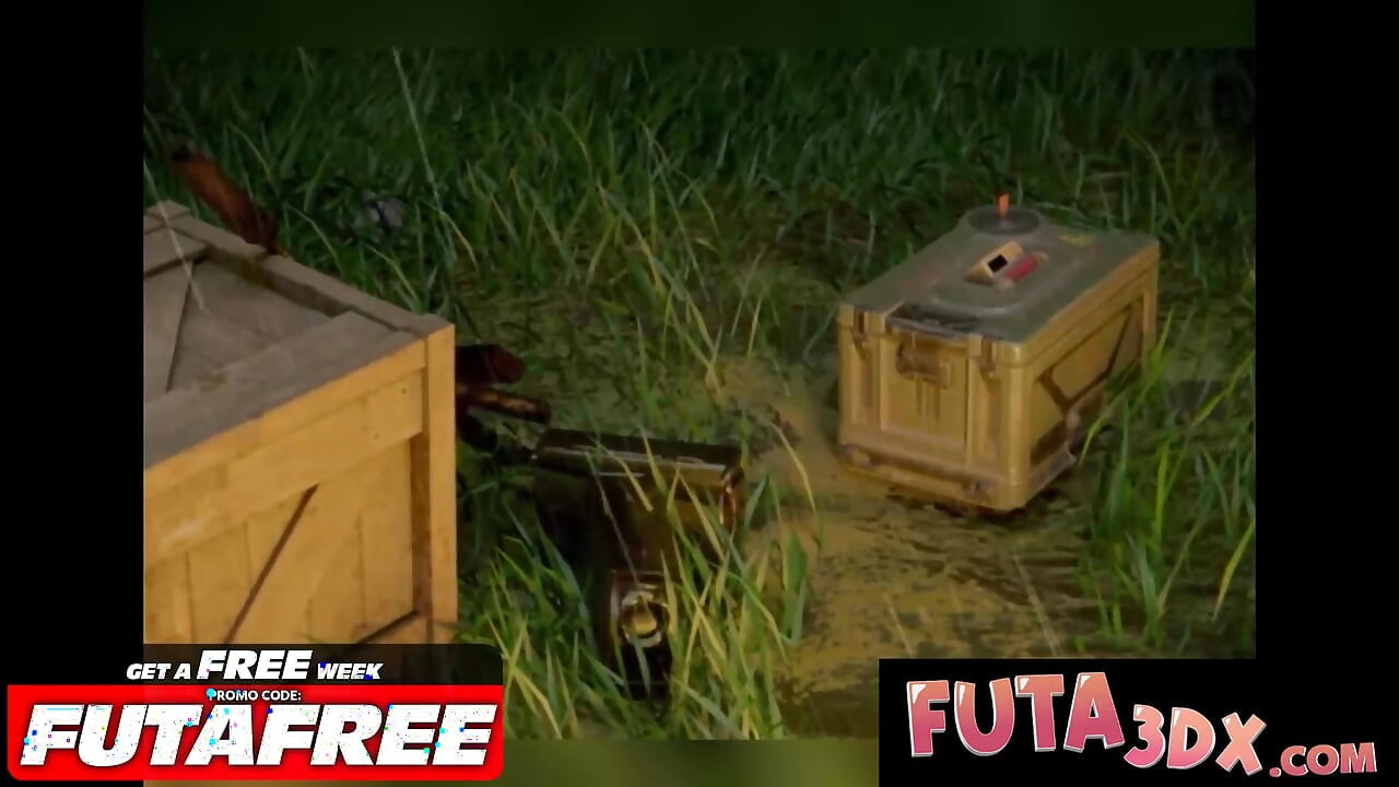 FUTA3DX - cycata milf żołnierz znaleziony i zerżnięty przez elfy futanari na kempingu