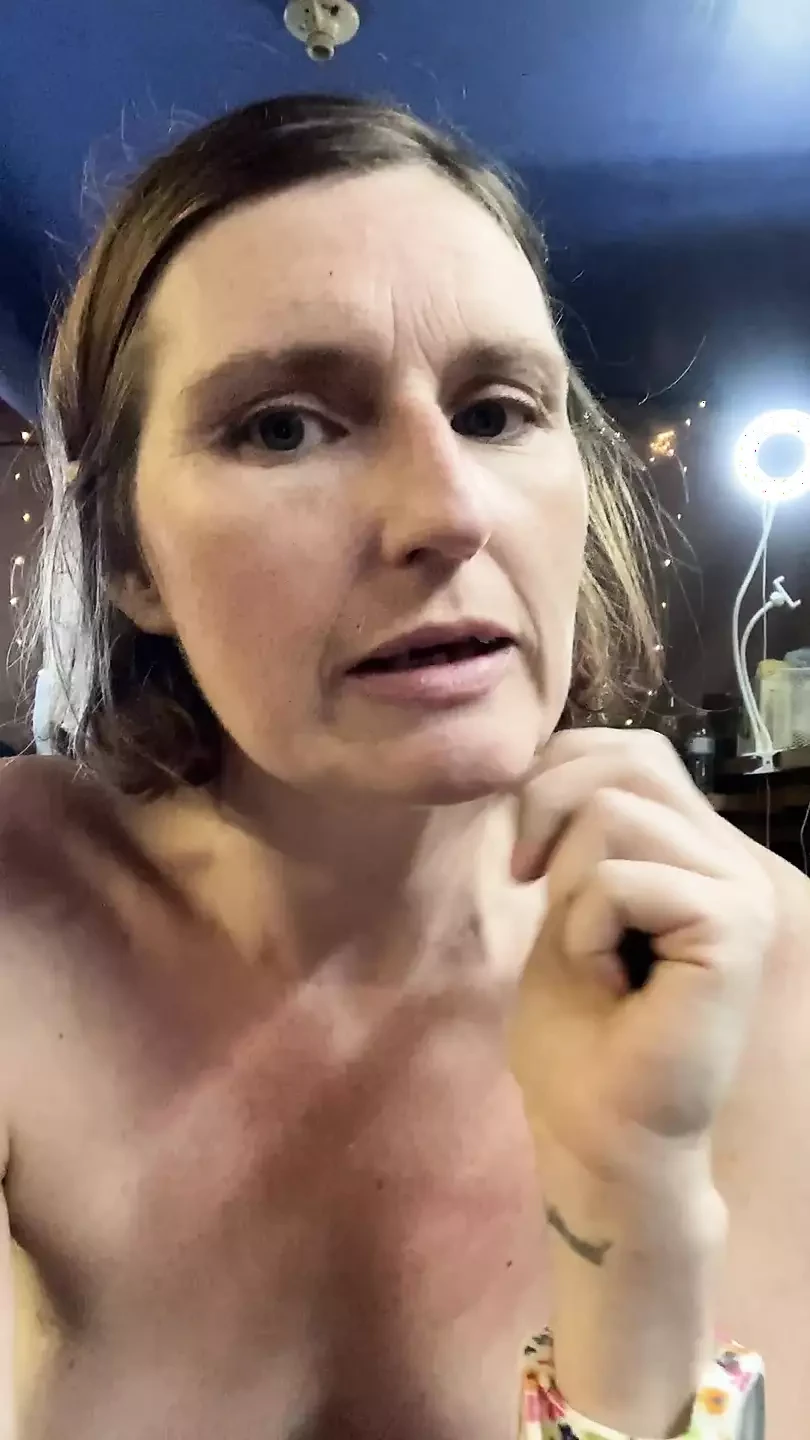 Making porn instead of going to therapy! My tits in your face as I eat for the first time in days due to being heartbroken