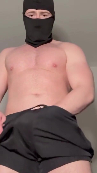 Muscular Daddy Jerks Hard Cock Through Black Adidas Shorts - PhantomGentX | Clip 2