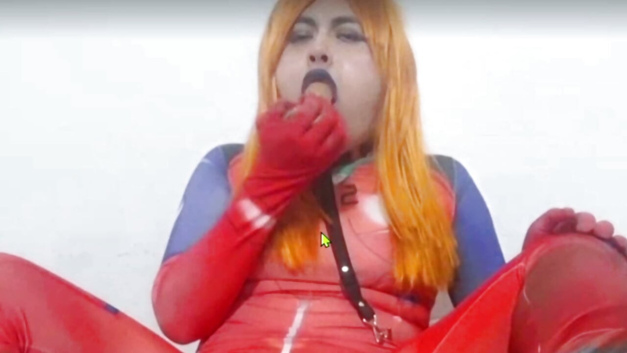 Young pretty Redhead Trans Girl Fellatio Ugly and Cringe Faces after Sloppy Blowjob to Dildo