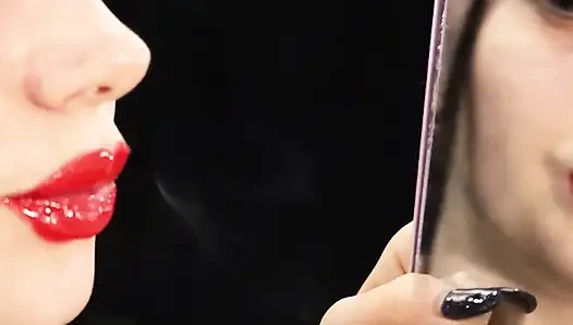Kompilasi merokok & lipstik & fetish bibir!