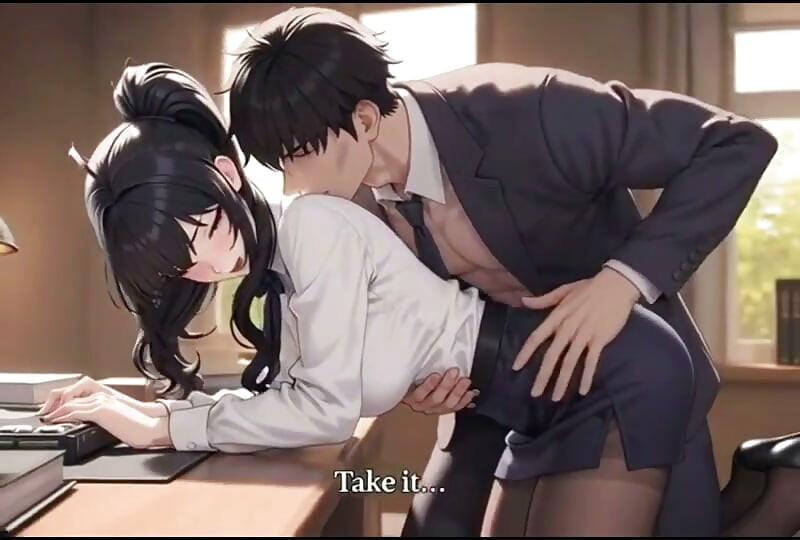 Big tits secretary gets bent over the desk by her boss for fucking private meeting