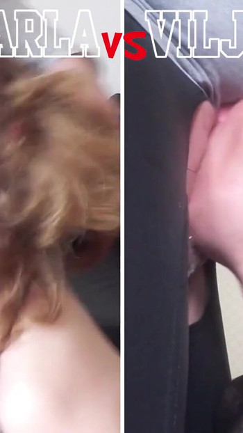 Must-share moment from "Head to Head Competition: Carla vs Vilja Sloppy Throat Fuck"