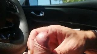 good masturbation in the car and cum